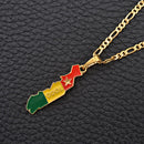 Togo Map Flag Pendant Necklace - Afrilege