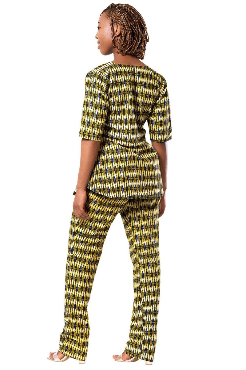 African Print Desta Women's Shirt - Afrilege