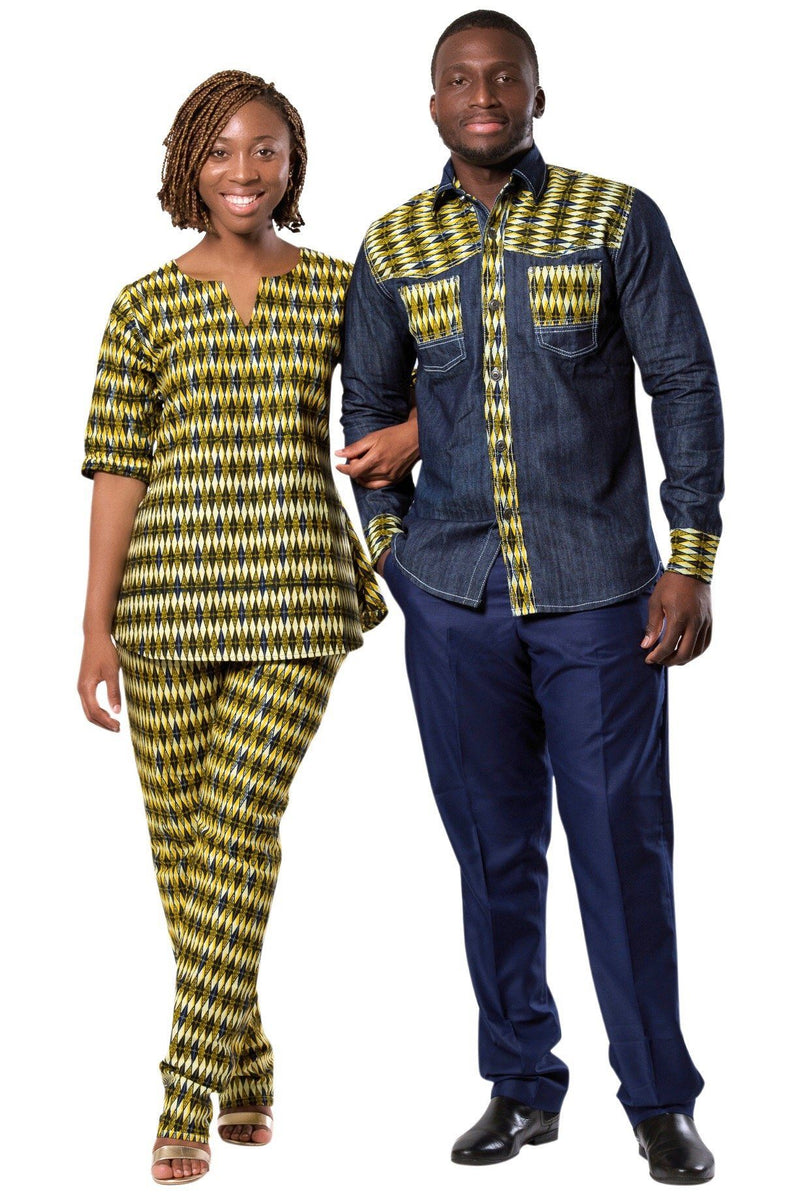 African Print Desta Women's Shirt - Afrilege