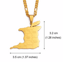 Trinidad Map Pendant Necklace - Afrilege