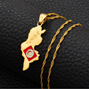 Tunisia Map Pendant Necklace - Afrilege