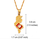 Tunisia Map Pendant Necklace - Afrilege