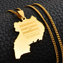 Uganda Map Pendant Necklace - Afrilege