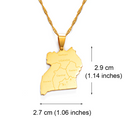 Uganda Map Pendant Necklace - Afrilege