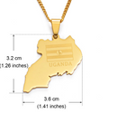 Uganda Map Pendant Necklace - Afrilege