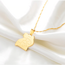 Uganda Map Pendant Necklace - Afrilege