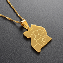 Uganda Map Pendant Necklace - Afrilege
