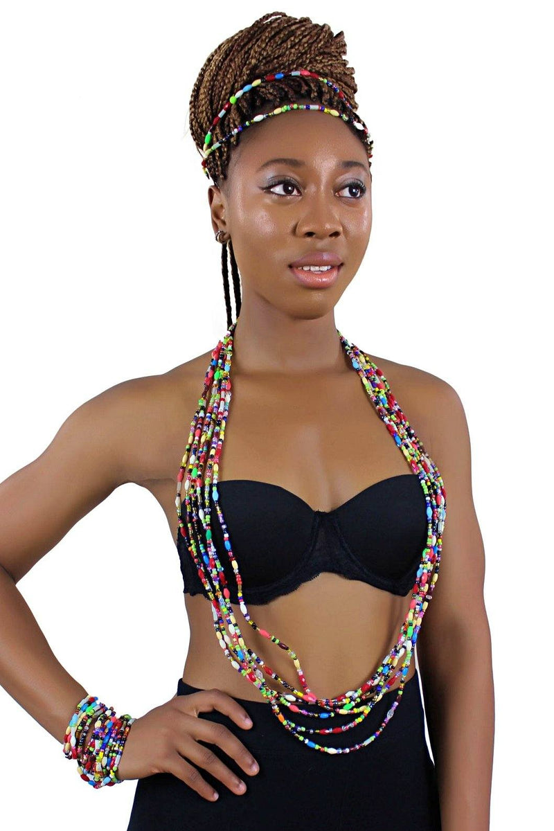 African beads body chain- waist / belly chain - Afrilege