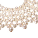 Egyptian Inspired Maxi Choker Bib Collar Necklace (Off-white) - Afrilege