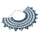 Egyptian Inspired Maxi Choker Necklace (Blue) - Afrilege