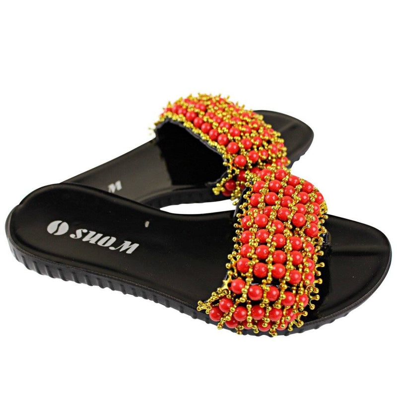 Colorful Beads Women African Sandals US 6.5-7 / EU 37 - Afrilege