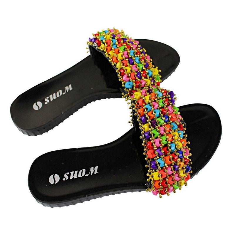 Colorful Beads Women African Sandals US 7.5 / EU 38 - Afrilege