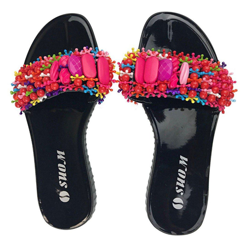 Colorful Beads Women African Sandals US 7.5 / EU 38 - Afrilege