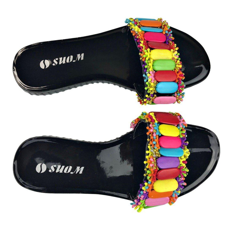 Colorful Beads Women African Sandals US 9.5 / EU 41 - Afrilege