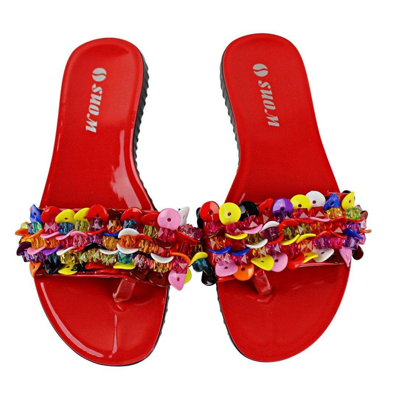 Colorful Beads Women African Sandals US 9.5 / EU 41 - Afrilege