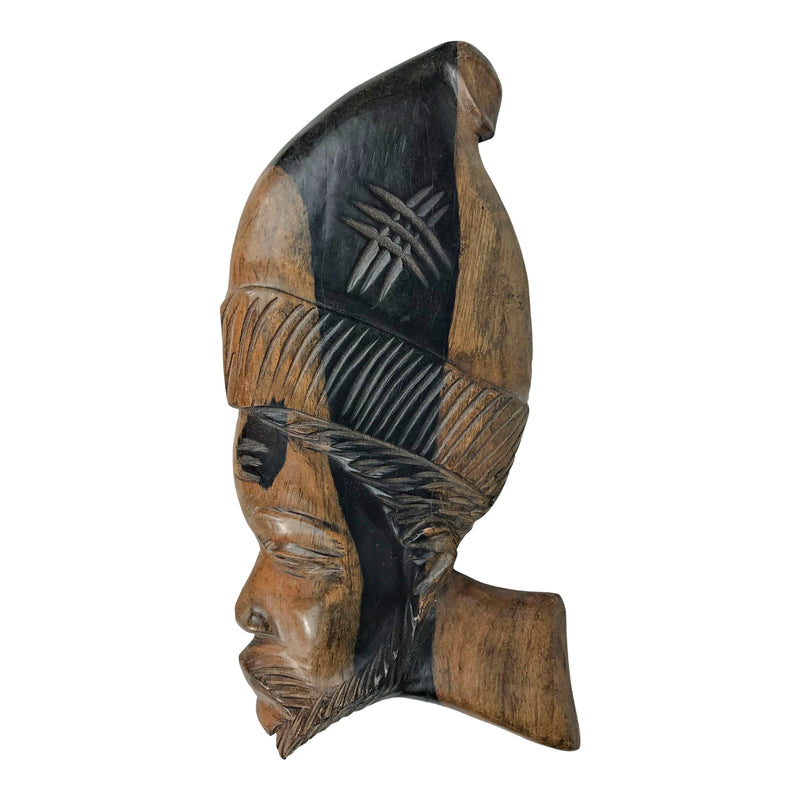Wood Head Face Wall Plaques Hand Carved African Silhouettes - Afrilege