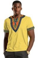 Yellow African Dashiki Men T-shirt - Afrilege