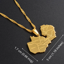 Zambia Map Pendant Necklace - Afrilege