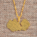 Zambia Map Pendant Necklace - Afrilege