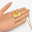Zambia Map Pendant Necklace - Afrilege