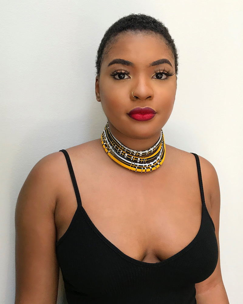 Zarah African Print Choker necklace - Afrilege