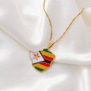 Zimbabwe Map Pendant Necklace - Afrilege