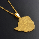 Zimbabwe Map Pendant Necklace - Afrilege